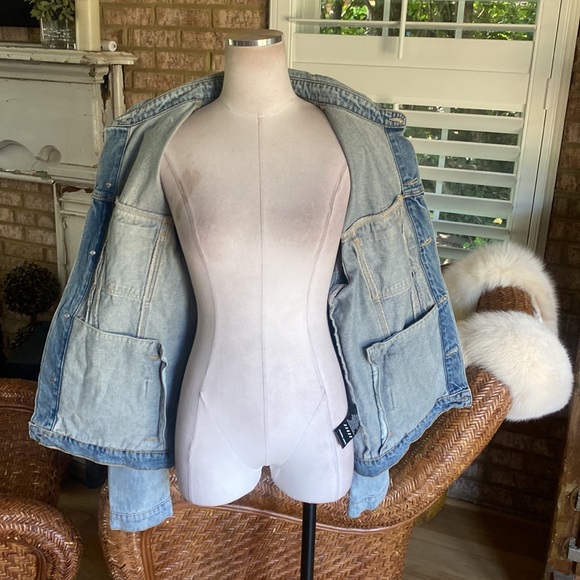 SAINT MORTA VINTAGE JEAN DENIM JACKET BUTTON XL NEW - Picture 7 of 11